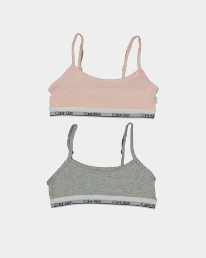 Calvin Klein Kids' Modern Cotton Classic Crop 2 Pack Multi-coloured