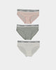 Calvin Klein Kid's Modern Cotton Bikini Brief 3 Pack Multi-coloured