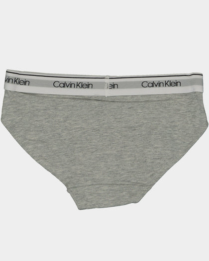 Calvin Klein Kids' Modern Cotton Bikini Brief 3 Pack Black/Heather Grey
