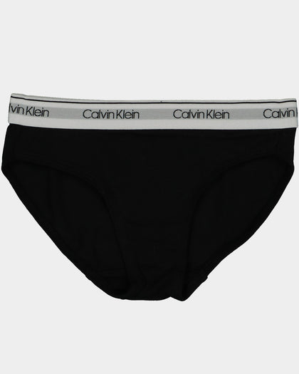 Calvin Klein Kids' Modern Cotton Bikini Brief 3 Pack Black/Heather Grey
