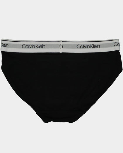 Calvin Klein Kids' Modern Cotton Bikini Brief 3 Pack Black/Heather Grey