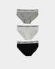 Calvin Klein Kids' Modern Cotton Bikini Brief 3 Pack Black/Heather Grey