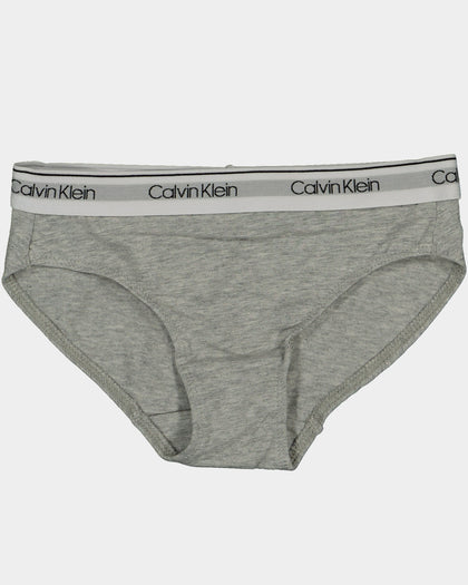 Calvin Klein Kids' Modern Cotton Bikini Brief 3 Pack Black/Heather Grey