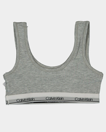 Calvin Klein Kids' Modern Cotton Bralette 2 Pack Black/Heather Grey