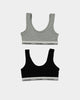 Calvin Klein Kids' Modern Cotton Bralette 2 Pack Black/Heather Grey