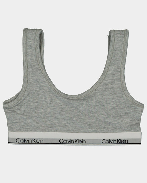 Calvin Klein Kids' Modern Cotton Bralette 2 Pack Black/Heather Grey