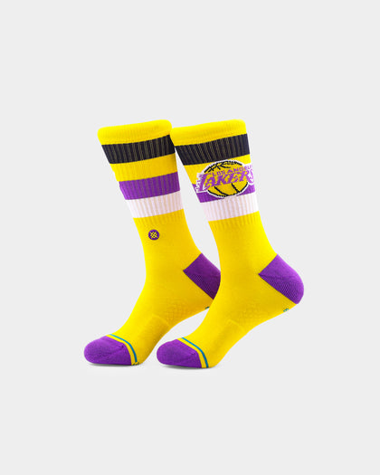 Stance Los Angeles Lakers Stripe Socks 2 Pack Purple