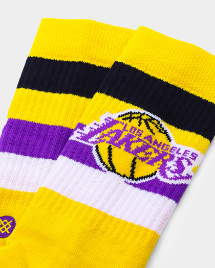 Stance Los Angeles Lakers Stripe Socks 2 Pack Purple