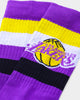 Stance Los Angeles Lakers Stripe Socks 2 Pack Purple