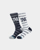 Stance X New York Yankees Twist Crew Socks 2 Pack White