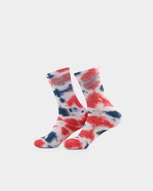 Santa Cruz Kids' Opus Dot Crew Socks 2 Pack Navy