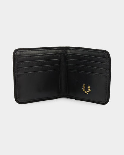 Fred Perry Arch Branded Billfold Wallet Black