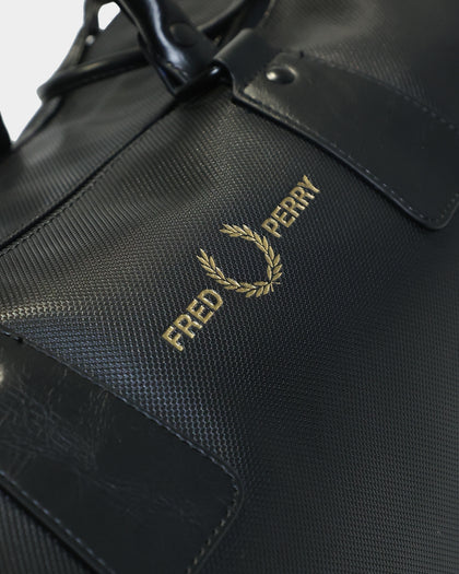 Fred Perry Pique Textured Barrel Bag Black