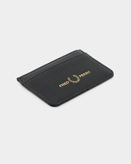 Fred Perry Pique Textured Card Holder Black