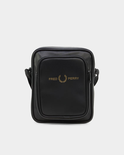 Fred Perry Pique Textured Side Bag Black
