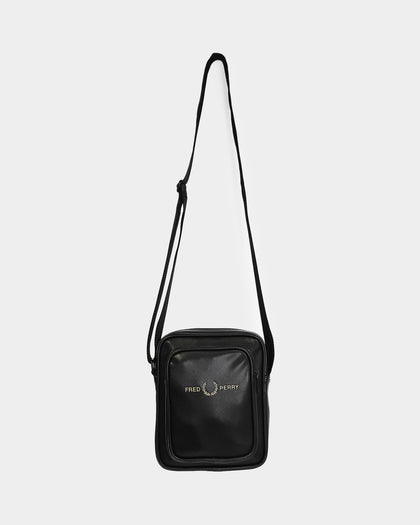 Fred Perry Pique Textured Side Bag Black