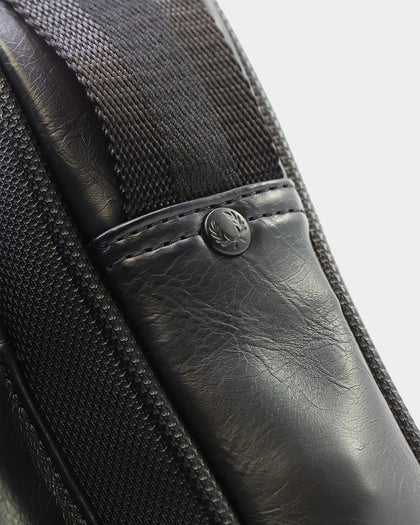 Fred Perry Pique Textured Side Bag Black