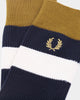 Fred Perry Waffle Stripe Socks Navy