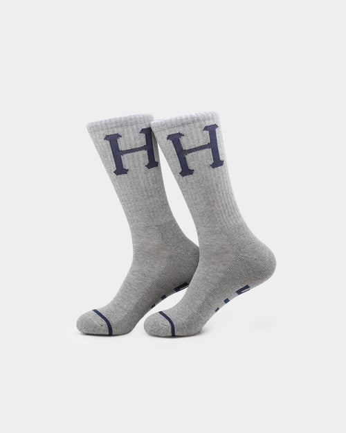 HUF Classic H Crew Socks Grey Heather