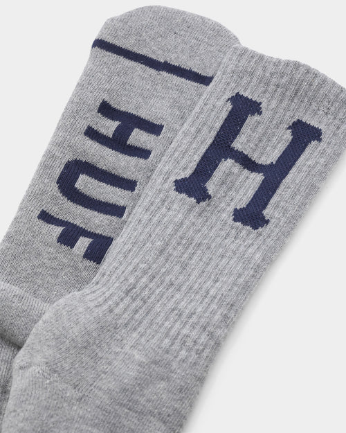 HUF Classic H Crew Socks Grey Heather