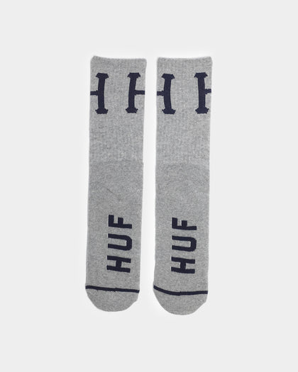 HUF Classic H Crew Socks Grey Heather