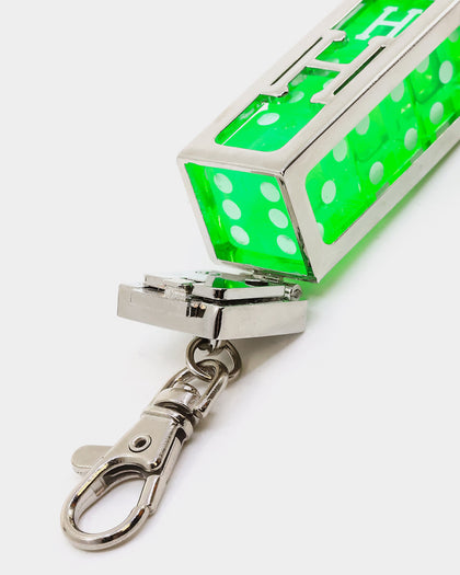 HUF Dice Keychain Silver