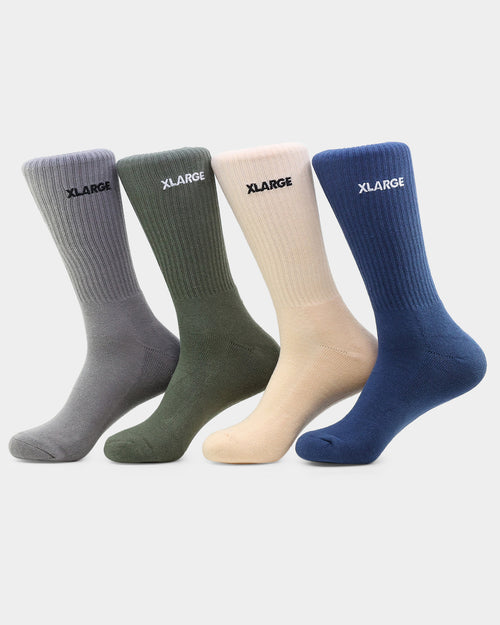 X-Large 91 Text Socks 4 Pack Multi-coloured