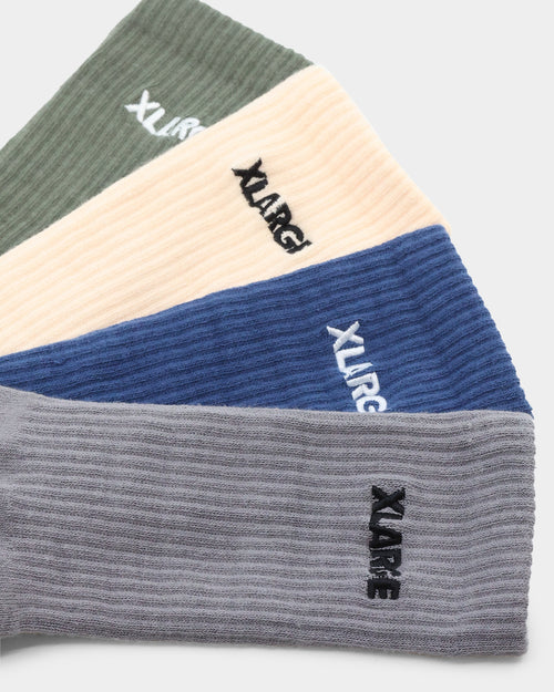 X-Large 91 Text Socks 4 Pack Multi-coloured