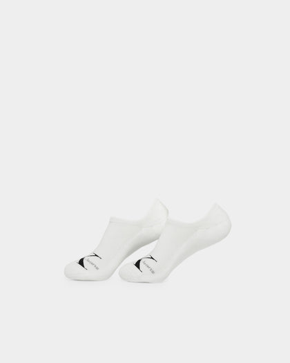 Calvin Klein Monogram Liner Socks 2 Pack White