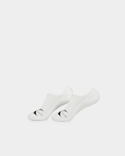 Calvin Klein Monogram Liner Socks 2 Pack White