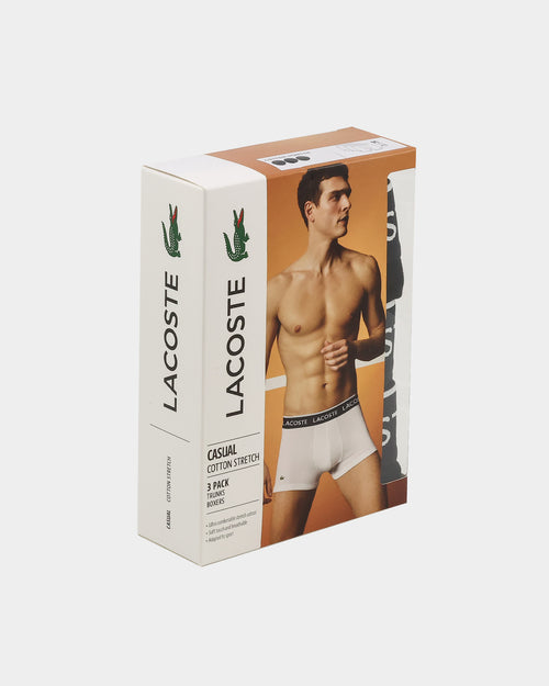 Lacoste Casual Trunks 3 Pack Black