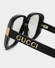 Gucci GG0318S-006 Sunglasses Black/Yellow