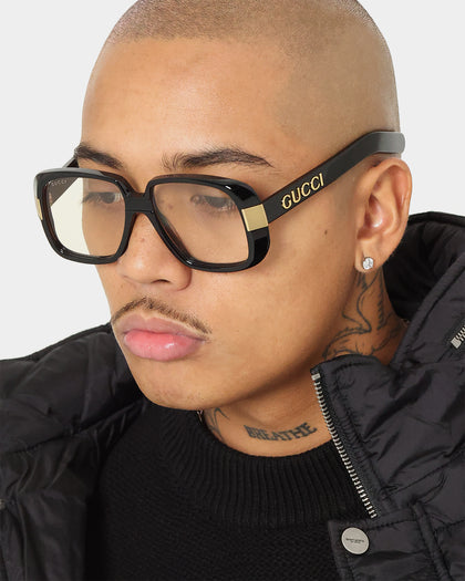 Gucci GG0318S-006 Sunglasses Black/Yellow