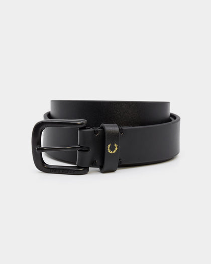 Fred Perry Leather Belt Black