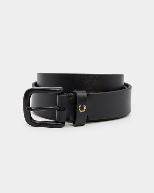 Fred Perry Leather Belt Black