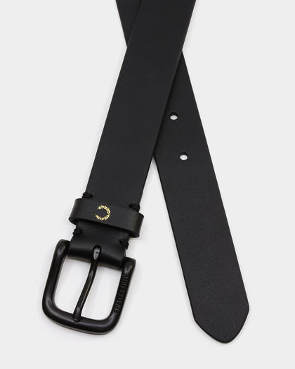 Fred Perry Leather Belt Black