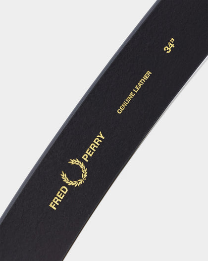 Fred Perry Leather Belt Black