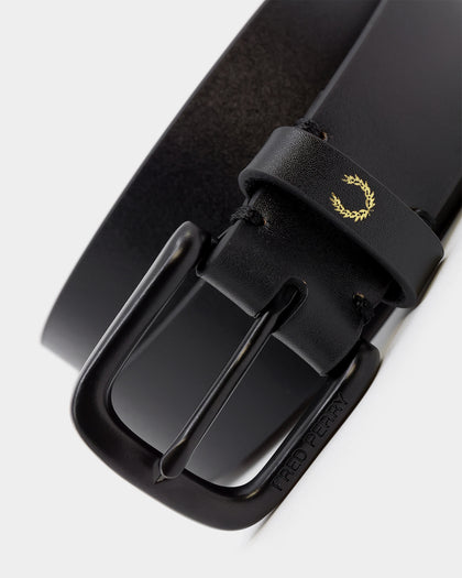 Fred Perry Leather Belt Black