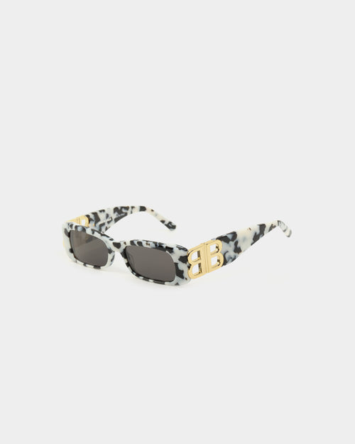 Balenciaga Dynasty Rectangle Sunglasses White/Multicolour