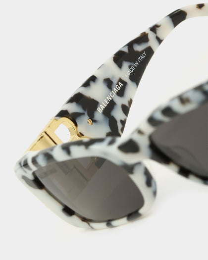 Balenciaga Dynasty Rectangle Sunglasses White/Multicolour