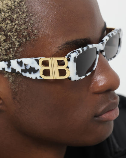Balenciaga Dynasty Rectangle Sunglasses White/Multicolour
