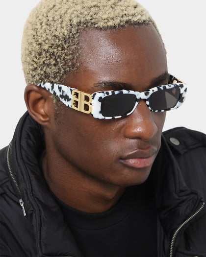 Balenciaga Dynasty Rectangle Sunglasses White/Multicolour