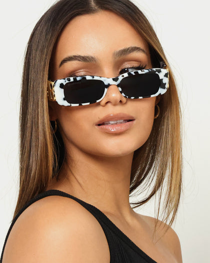 Balenciaga Dynasty Rectangle Sunglasses White/Multicolour