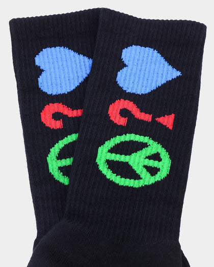 GUESS Originals X J Balvin Heart Socks Black
