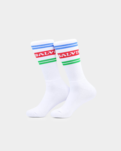GUESS Originals X J Balvin Stripe Socks Pure White
