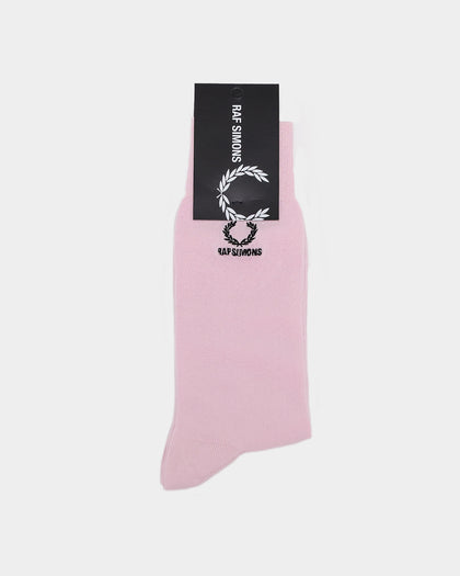 Fred Perry X Raf Simons Embroidered Socks Light Pink