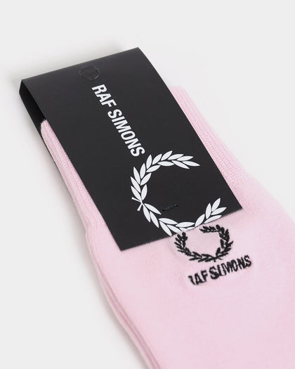 Fred Perry X Raf Simons Embroidered Socks Light Pink