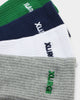 X-LARGE 91 Text Sock 4 Pack White/Blue/Green