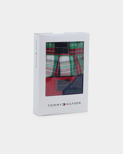 Tommy Jeans 2 Pack Woven Boxer Print Primary Green