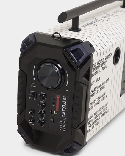 BumpBoxx New York Yankees Flare8 Bluetooth Boombox White/Navy